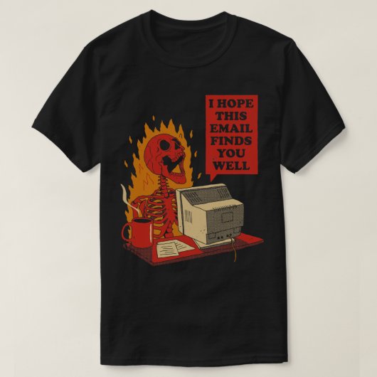 T-shirt Skeleton, tu as du courrier (Design devant)
