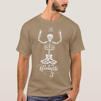 T-shirt Skeleton Yogi Pratiquer Lotus Yoga Pose 