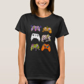 T-shirt Skeleton Zombie Gaming Controllers Mummy Halloween (Devant)
