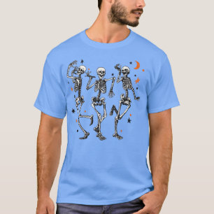 T-shirt Skeletons dansants Lune Halloween Octobre