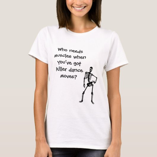 T-shirt Skeletons de danse gothique éffrayant Drôle Hallow (Devant)