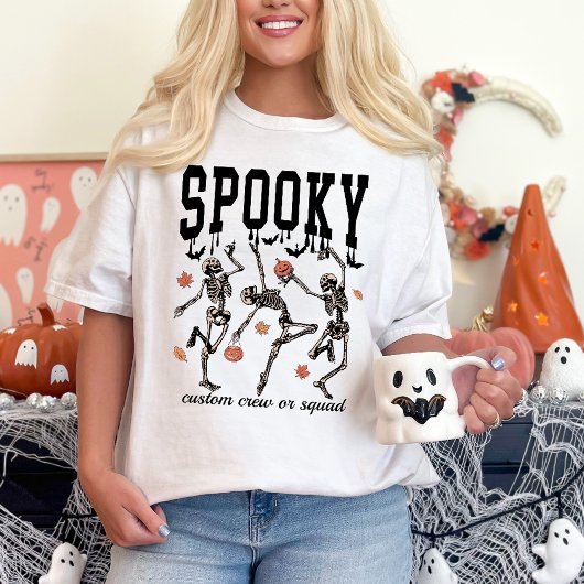 T-shirt Skeletons de danse Personnalisé Halloween Éffrayan
