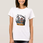 T-shirt Skeletons de Yoga d'Halloween (Devant)