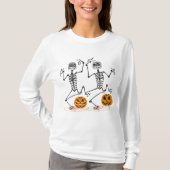 T-shirt Skeletons d'Halloween et Jack O Lanterns (Devant)