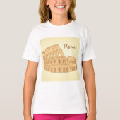 T-shirt Sketch du Colisée de Rome (Devant)