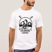 T-shirt Ski à Aspen Colorado (Devant)