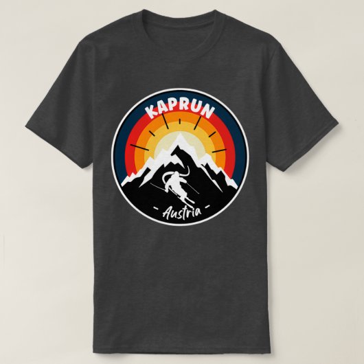 T-shirt Ski À Kaprun Autriche Vintage (Design devant)