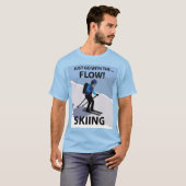 T-shirt Ski Aller Avec Le Ski De Flux (Devant entier)