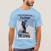 T-shirt Ski Aller Avec Le Ski De Flux (Devant)