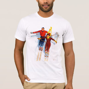 T-shirt Ski alpin de couples