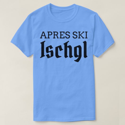 T-shirt Ski Apres ski Ischgl skateboard 1 (Design devant)