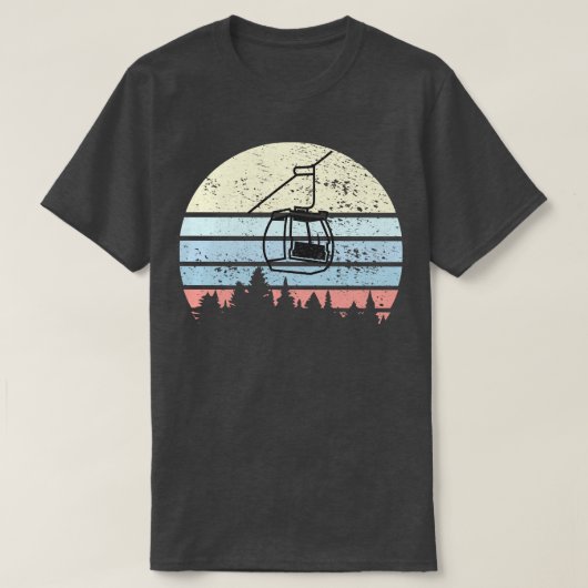 T-shirt Ski Ascenseur Retro 1 (Design devant)