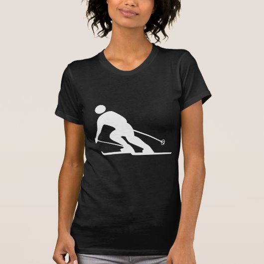 T-shirt Ski - Blanc (Devant)