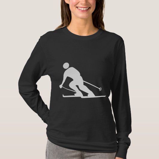 T-shirt Ski - Blanc (Devant)