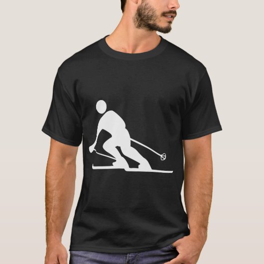 T-shirt Ski - Blanc (Devant)