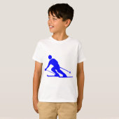 T-shirt Ski - Bleu (Devant entier)