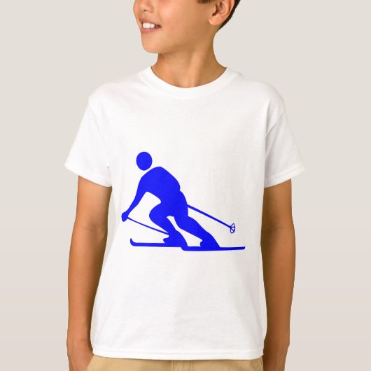T-shirt Ski - Bleu (Devant)