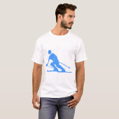 T-shirt Ski - Bleu bébé (Devant entier)