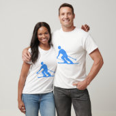 T-shirt Ski - Bleu bébé (Unisexe)
