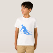 T-shirt Ski - Bleu bébé (Devant entier)