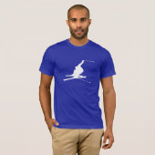 T-shirt Ski bleu de neige (Devant entier)