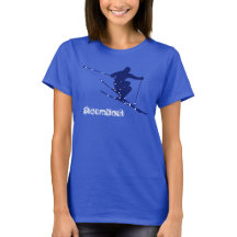 Ski bleu de neige de bateau à  vapeur