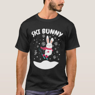 T-shirt Ski Bunny Cute Ski Ski Ski Femme