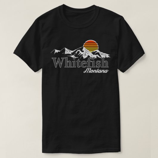 T-shirt Ski corégone Montana Mountain Lover (Design devant)