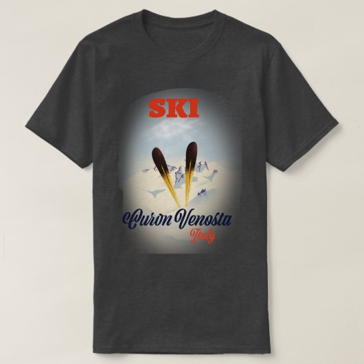 T-shirt Ski Curon Venosta Italie (Design devant)