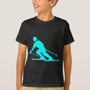 T-shirt Ski - Cyan