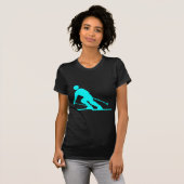 T-shirt Ski - Cyan (Devant entier)