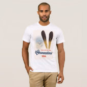 T-shirt ski dans le Connecticut (Devant entier)