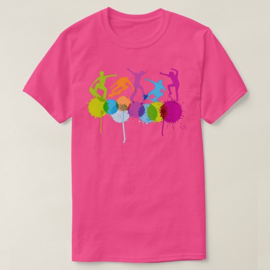 T-shirt Ski d'art couleur (Design devant)