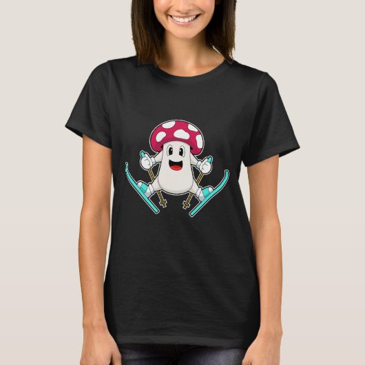 T-shirt Ski de champignons (Devant)