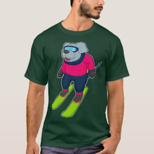 T-shirt Ski de chiens Sports d'hiver