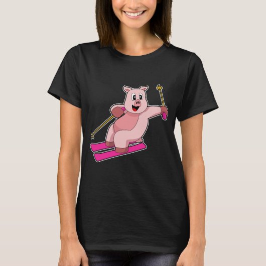 T-shirt Ski de cochon (Devant)
