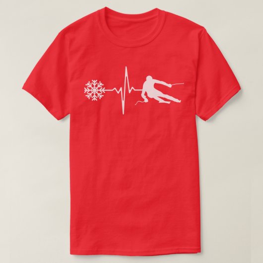 T-shirt Ski de coeur (Design devant)