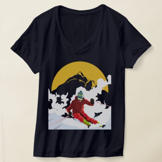 T-shirt Ski de descente (Poser)