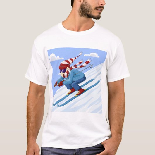 T-shirt Ski de descente (Devant)