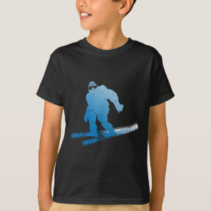 T-shirt Ski de fond Sasquatch Ski Cryptide Cryptozoologie 