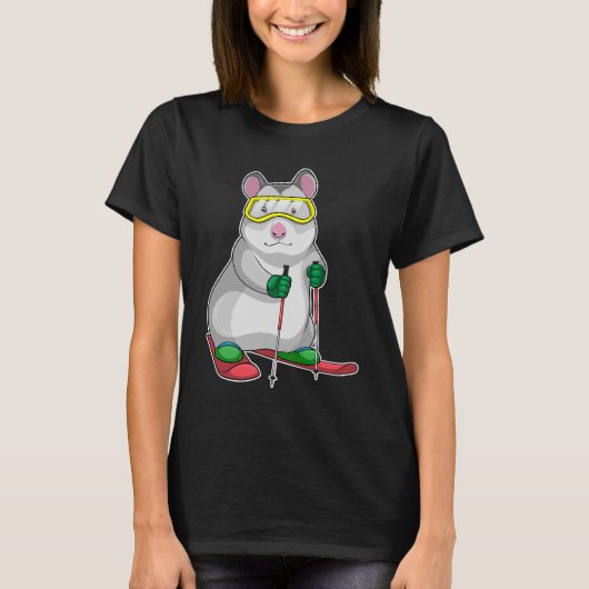 T-shirt Ski de Hamster (Devant)