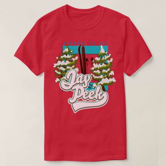 T-shirt ski de Jay Peek Vermont (Design devant)