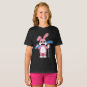 T-shirt Ski de lapin Pôles de ski (Devant entier)