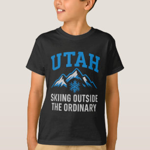 T-shirt Ski De L'Utah En Dehors Du Graphi Ordinaire Colleg