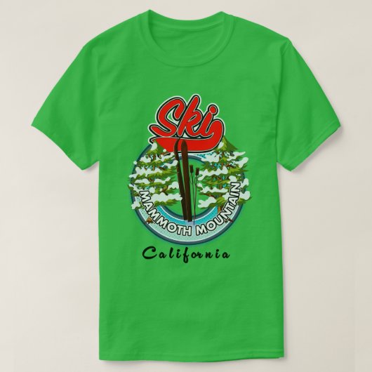 T-shirt Ski de Mammoth Mountain California (Design devant)