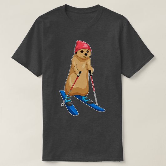 T-shirt Ski de Meerkat (Design devant)