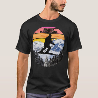 T-shirt Ski De Neige Arabba Marmolada Champs De Ski Italie