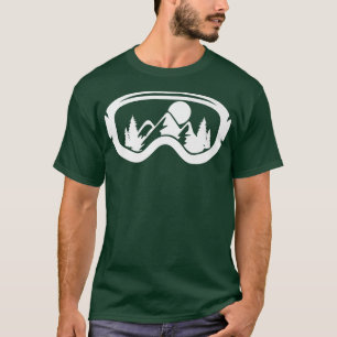 T-shirt Ski De Neige Goggle Sports D'Hiver Alpine Downhill