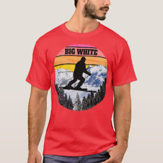 T-shirt Ski De Neige Grands Champs De Ski Blanc Canada