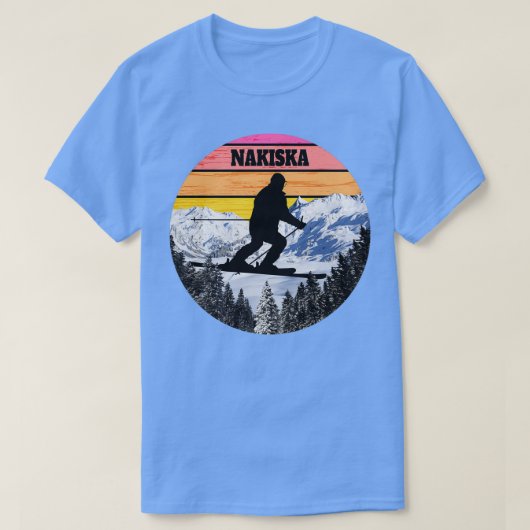 T-shirt Ski De Neige Nakiska Ski Fields Canada (Design devant)